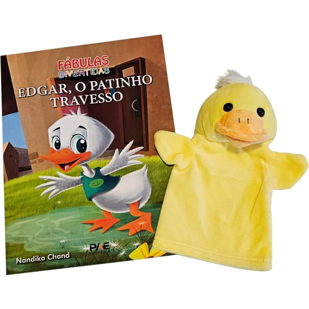 LIVRO BRINQUEDO ILUSTRADO FANTOCHE EDGAR O PATINHO 16PG PAE EDITORA (UNIDADE)