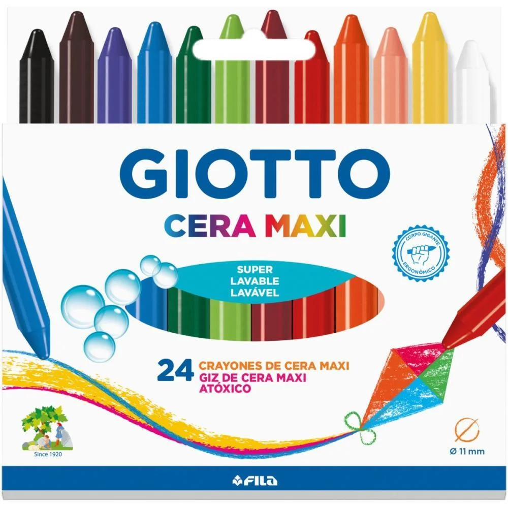 GIZ DE CERA FINO GIOTTO MAXI 24 CORES CANSON (PCT.C/06)