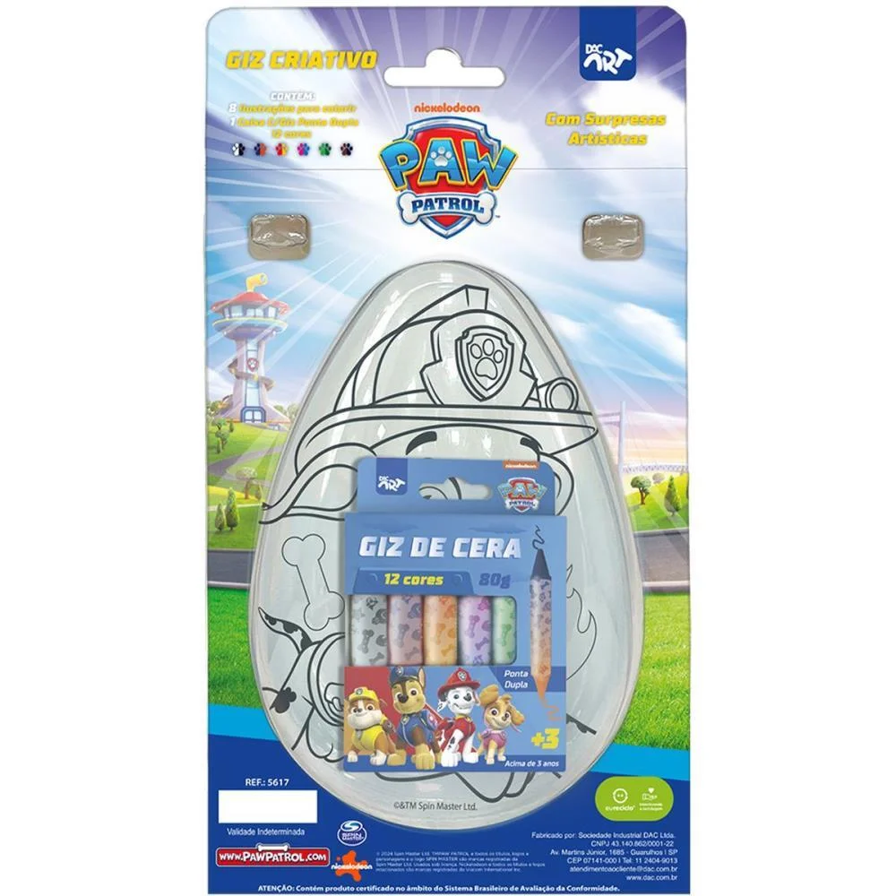 GIZ DE CERA FINO PATRULHA CANINA GIZ CRIATIVO DAC (UNIDADE)