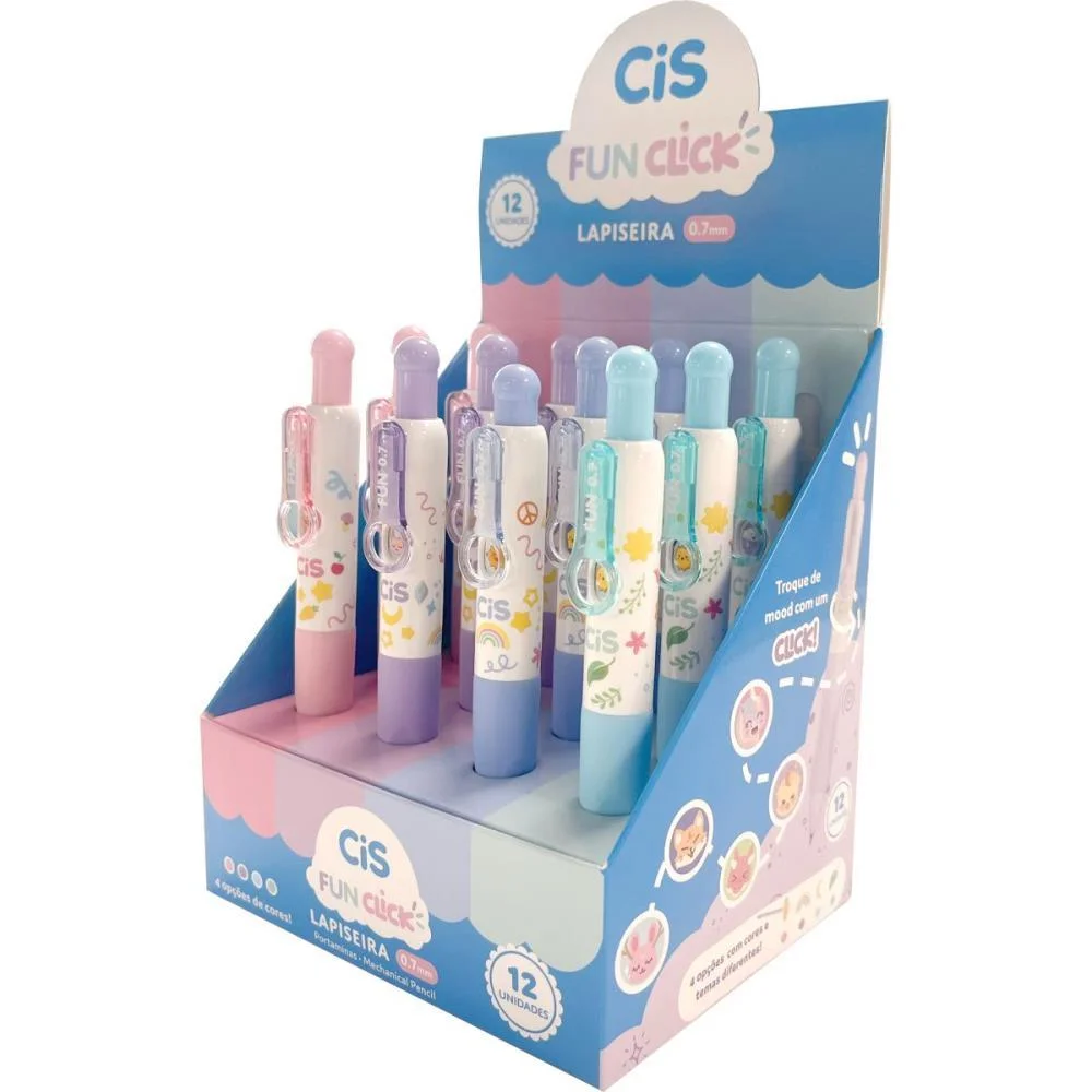 LAPISEIRA 0.7MM CIS FUN CLICK 4 CORES SERTIC (DP.C/12)