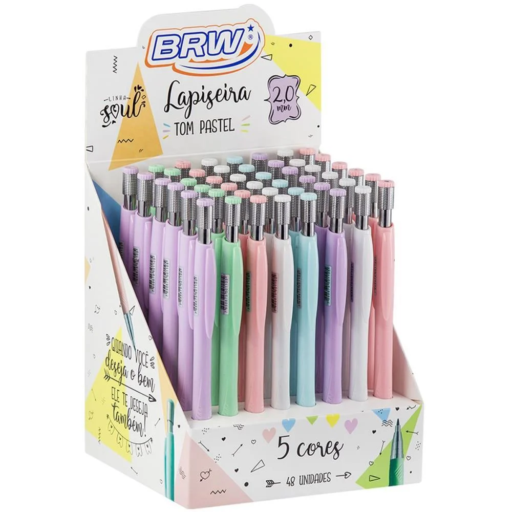 LAPISEIRA 2.0MM CORES SORTIDA COR PASTEL (S) BRW (DP.C/48)