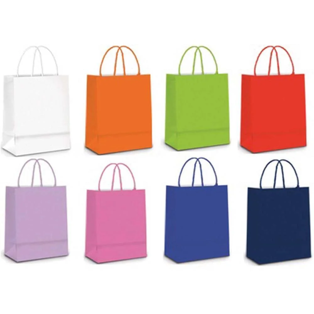 SACOLA PARA PRESENTE LISA CORES SORTIDAS G 32X26,5X13CM CROMUS (PCT.C/10)