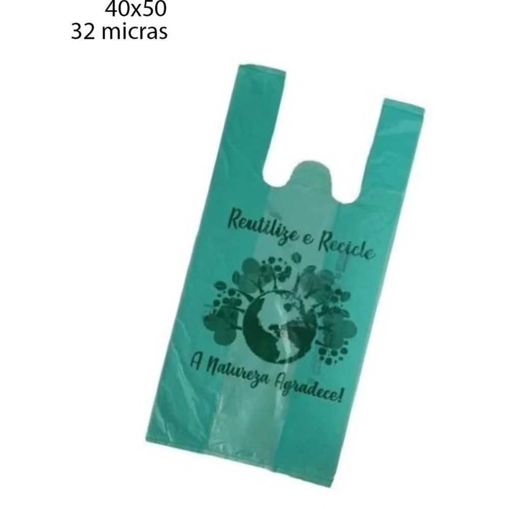 SACOLA PLASTICA RECICLE VERDE 40X50 C/472 UNID ALTAPLAST (PACOTE)