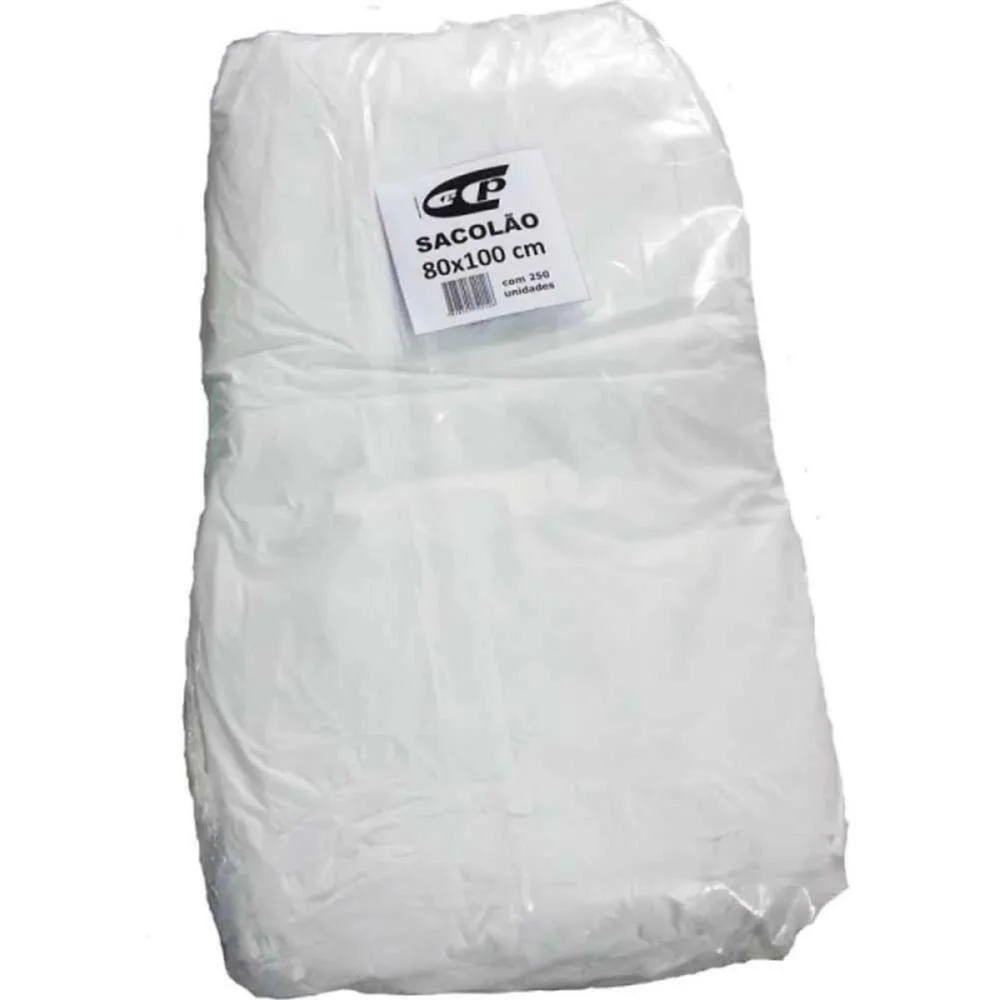 SACOLA PLASTICA 80X100 C/125 UNIDADES CENTRAL PLAST (PACOTE)