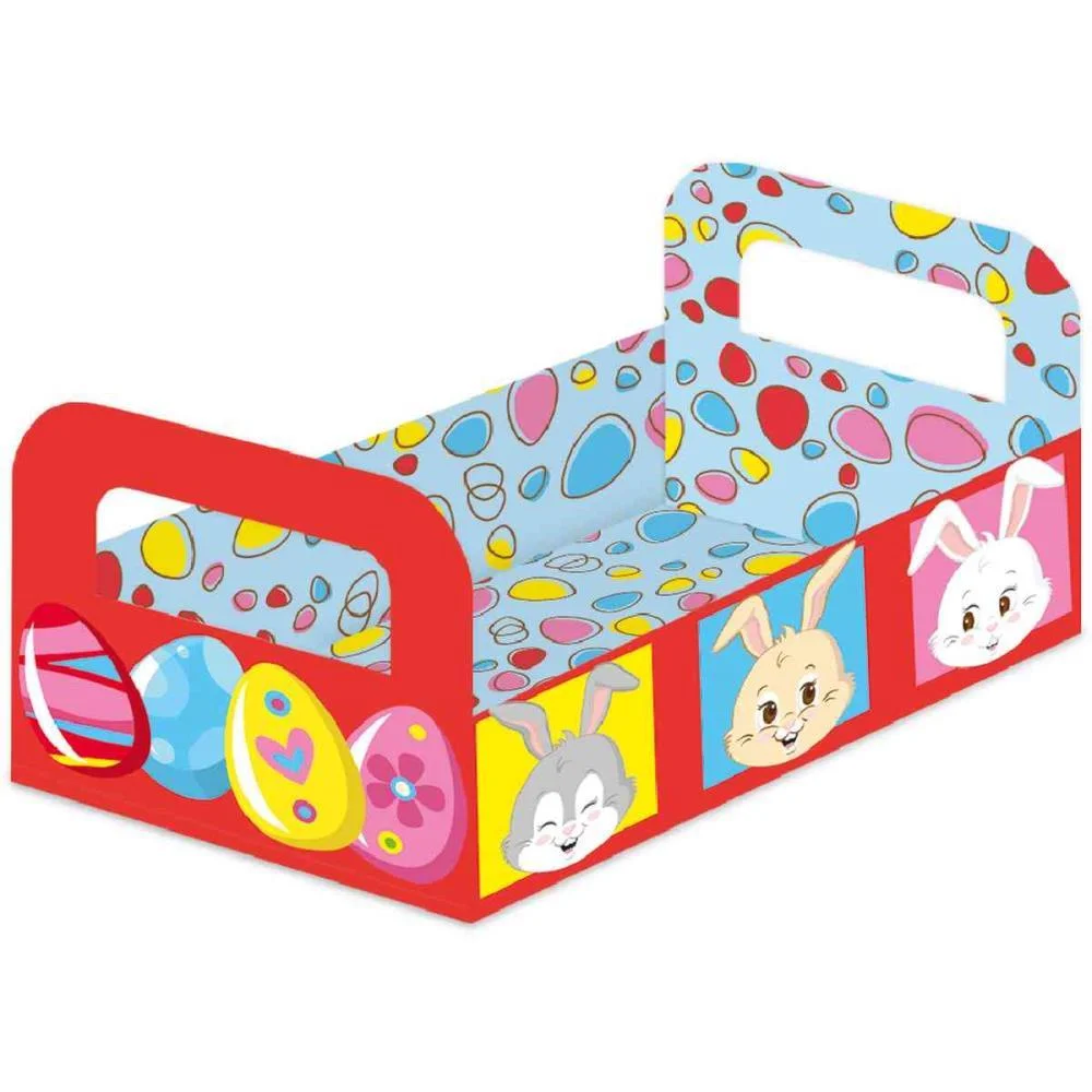 CESTA DE PAPEL PASCOA DIVERTIDA M 18,1X12,4CM FESTCOLOR (PCT.C/03)