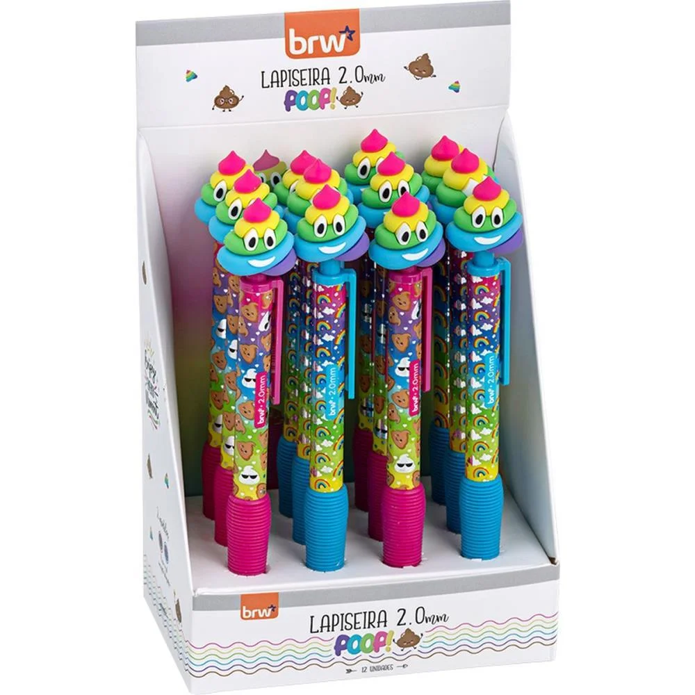 LAPISEIRA 2.0MM DIVERT POOP PLASTICA 2 CORES BRW (DP.C/12)