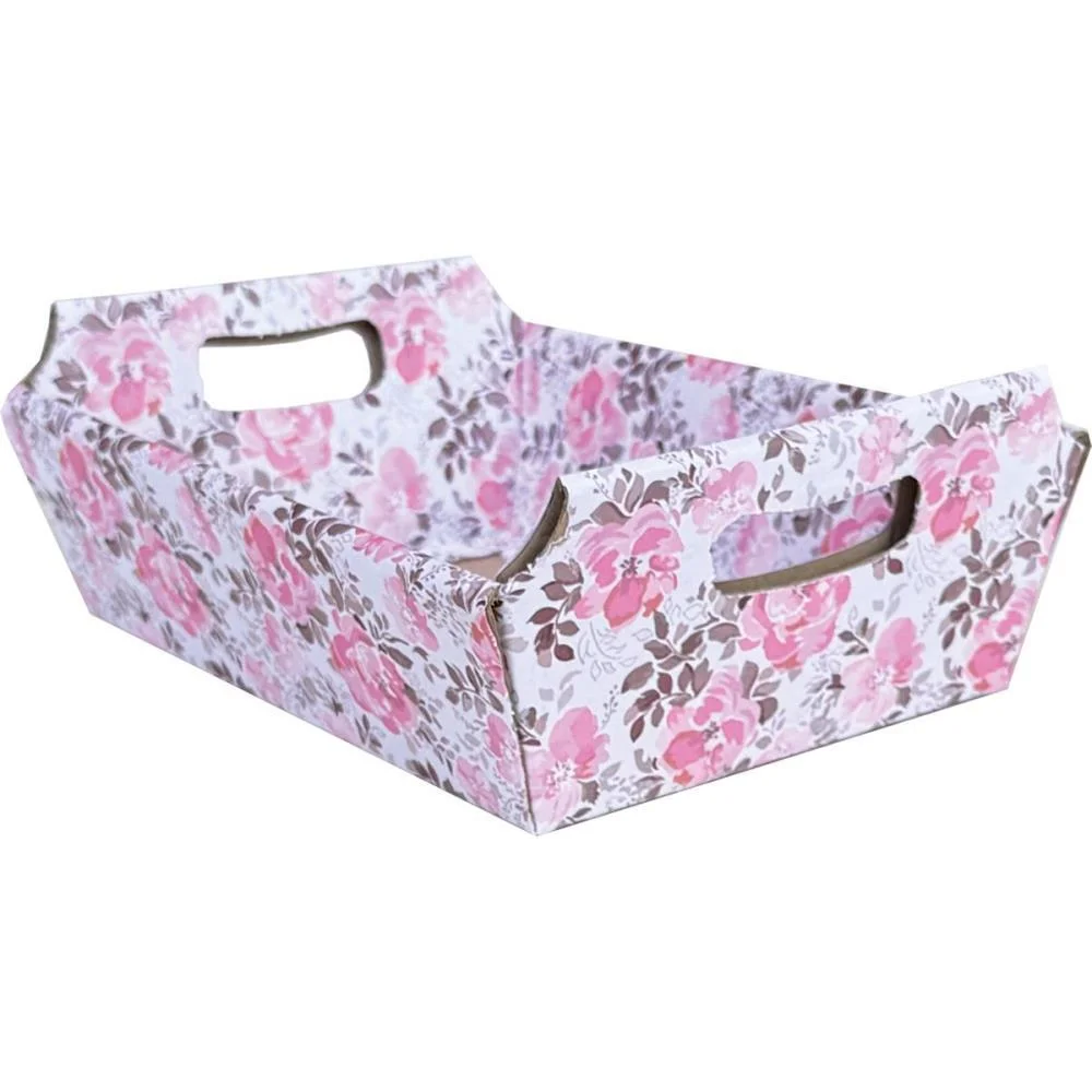 CESTA DE PAPEL ESTAMPADA PEQUENA 9X22X15CM CRISTINA (PCT.C/10)