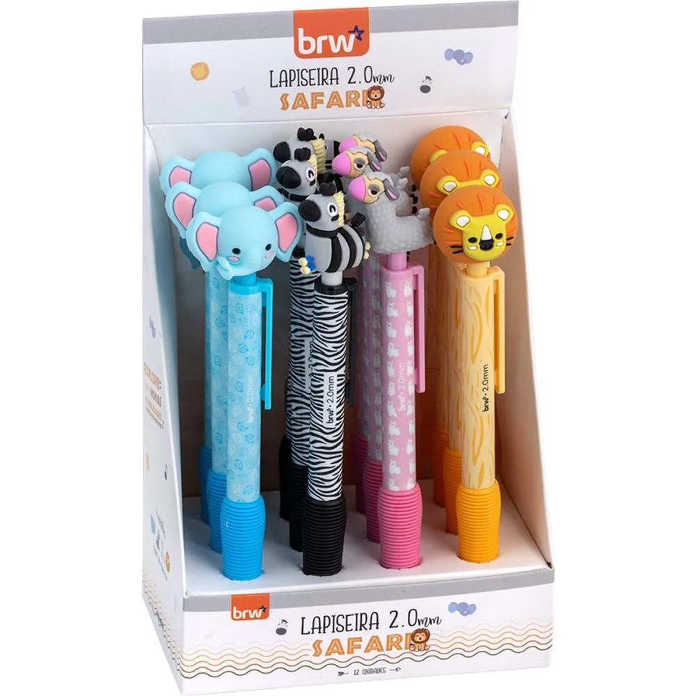 LAPISEIRA 2.0MM DIVERT SAFARI PLASTICA 4 MODEL BRW (DP.C/12)