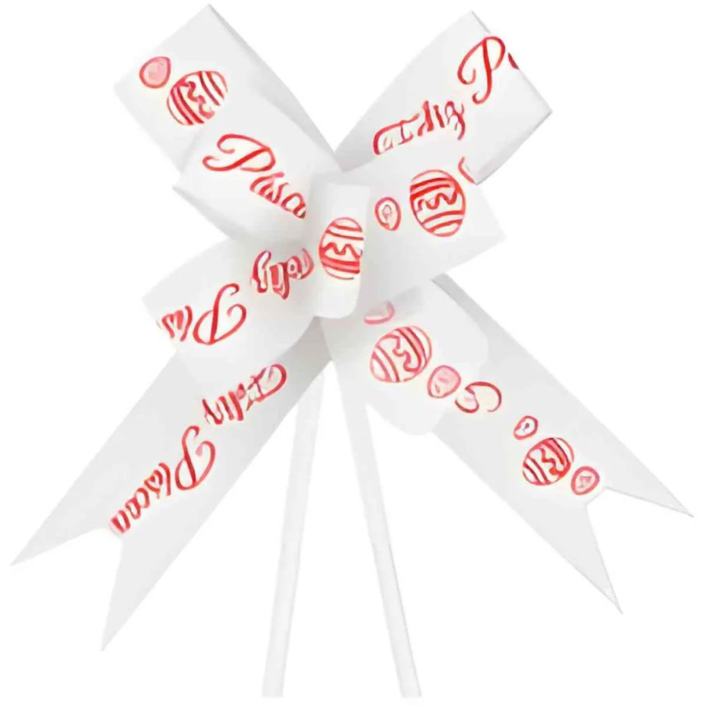 LACO PRONTO DECORADO 30MMX51CM FELIZ PASCOA BCO/VM XINGO EMBALAGENS (PCT.C/10)