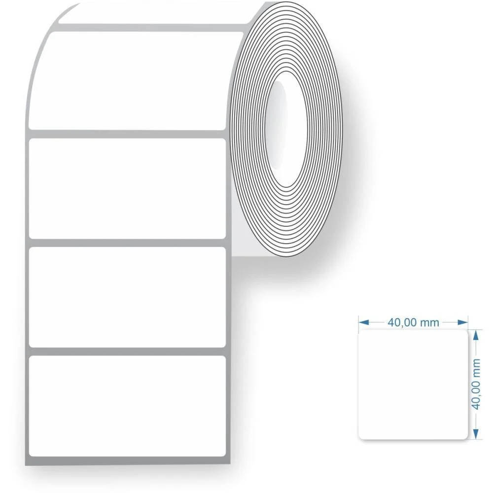 ETIQUETA PARA BALANCA TERMICA NEUTRA 40X40MM 25M. GRESPAN (PCT.C/05)