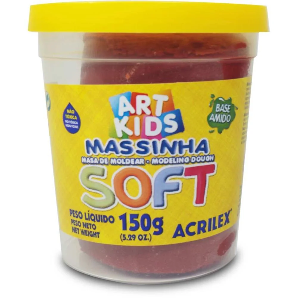 MASSA PARA MODELAR SOFT 150G.CHOCOLATE BS AMIDO ACRILEX (POTE)