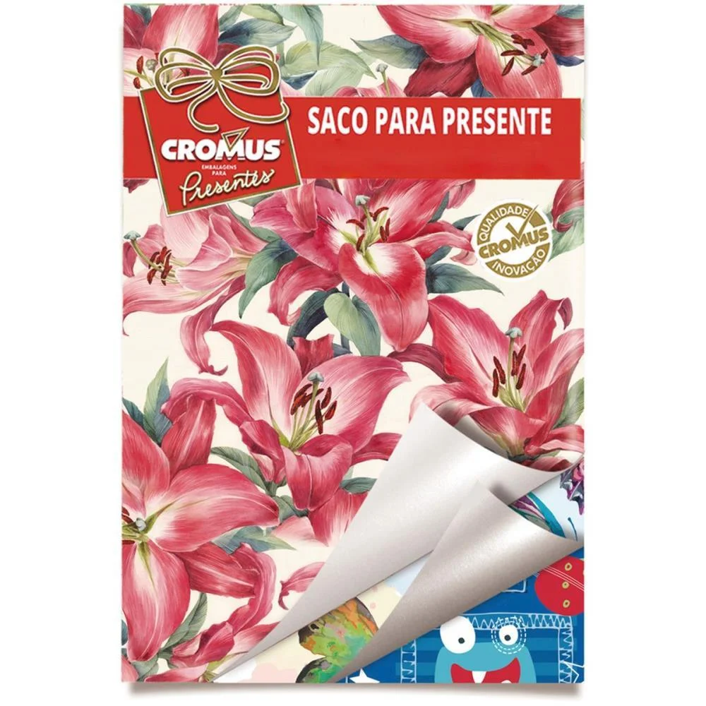 SACO METALIZADO 30X45CM MIX SORTIDOS 30X44CM CROMUS (PCT.C/50)