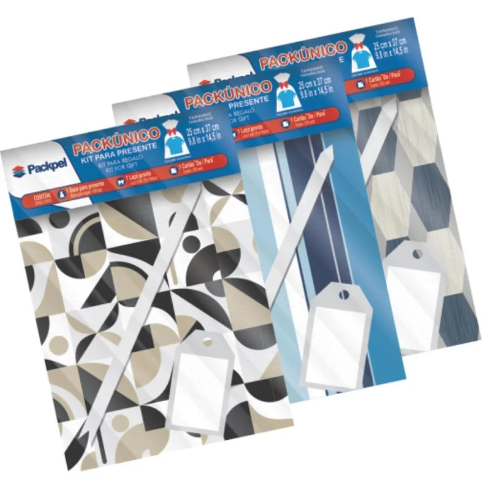 SACO METALIZADO 50X70CM MASCULINO SACO+LACO+TAG (S) PACKPEL (PCT.C/30)