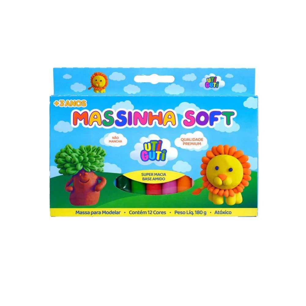 MASSA PARA MODELAR UTIGUTI 12CORES 180G CANSON (PCT.C/12)