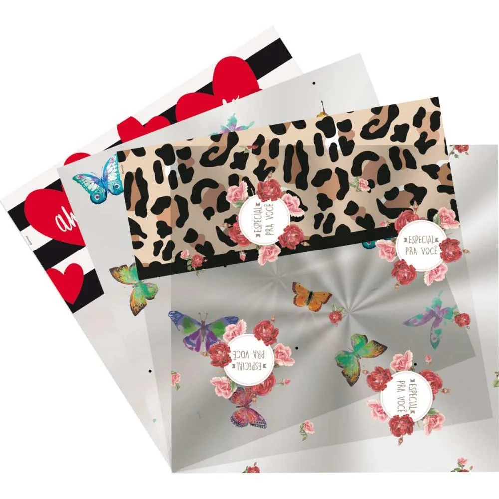 SACO PARA CESTA 45X59CM. DIVERSAS ESTAMPAS CROMUS (PCT.C/25)