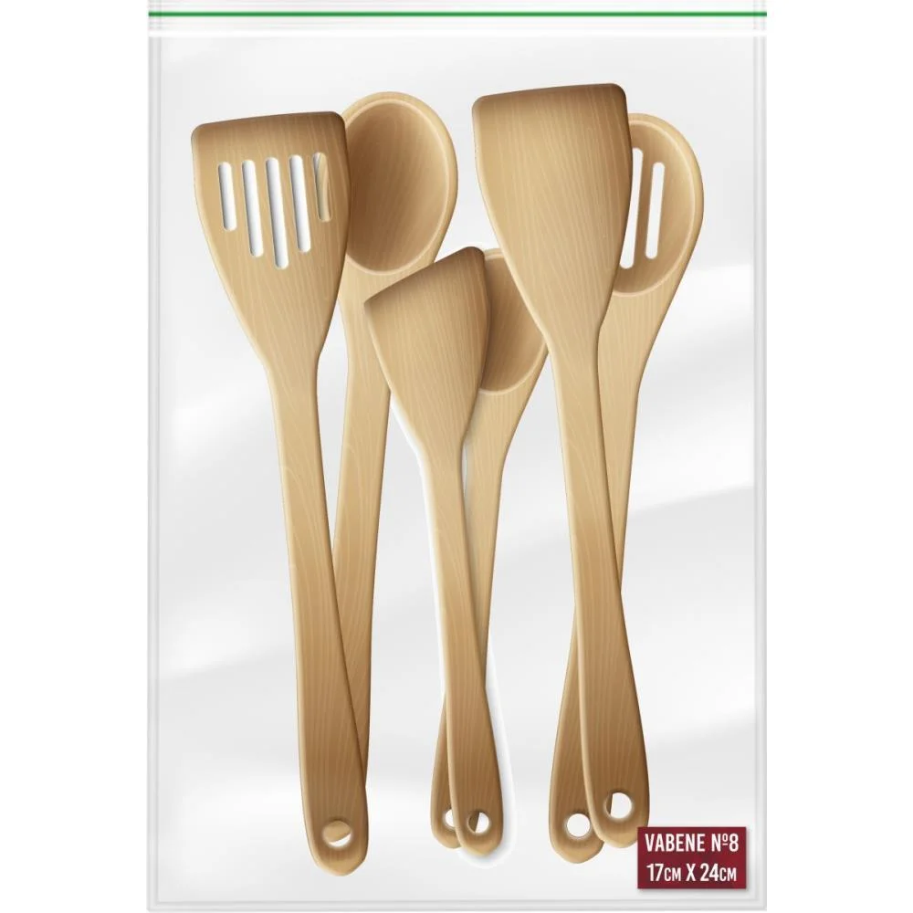 SACO ZIP TRANSPARENTE N.08 17X24CM. VABENE (PCT.C/50)