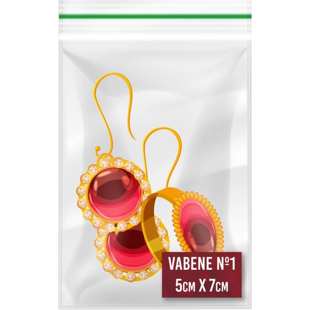 SACO ZIP TRANSPARENTE N.01 5X7CM. VABENE (PCT.C/100)
