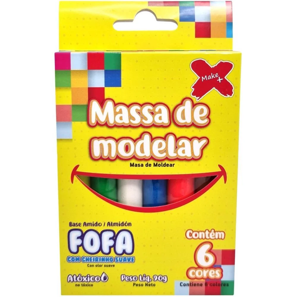 MASSA PARA MODELAR FOFA 06 CORES 90G MAKE+ (PCT.C/06)