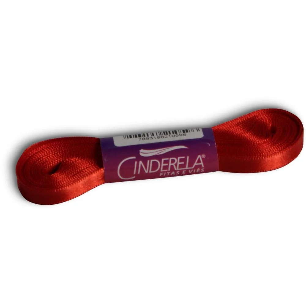 FITA DE CETIM 07MM 10M. VERMELHO PAIXAO CINDERELA (UNIDADE)