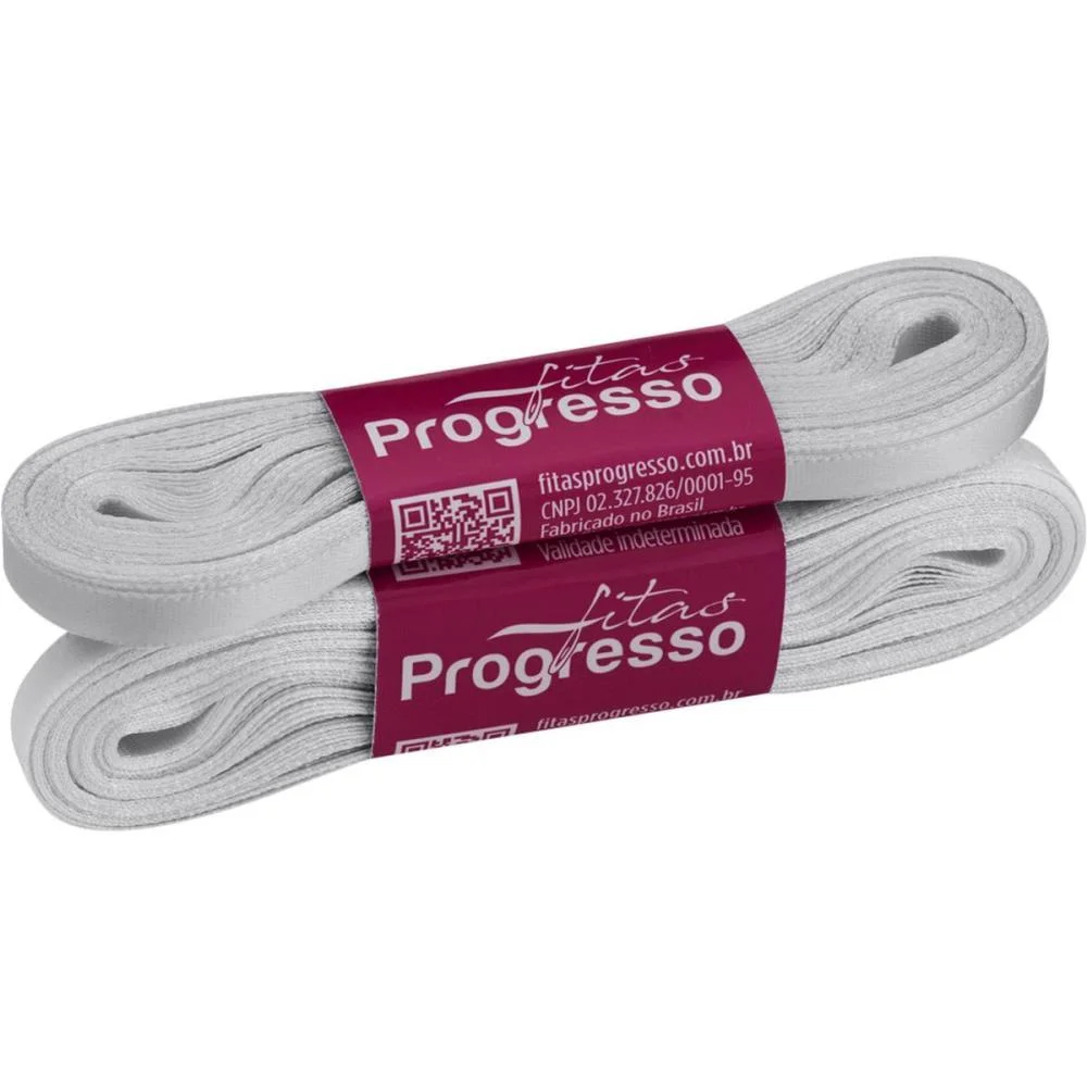 FITA DE CETIM 07MM 10M. CINZA CLARO 2028 FITAS PROGRESSO (UNIDADE)