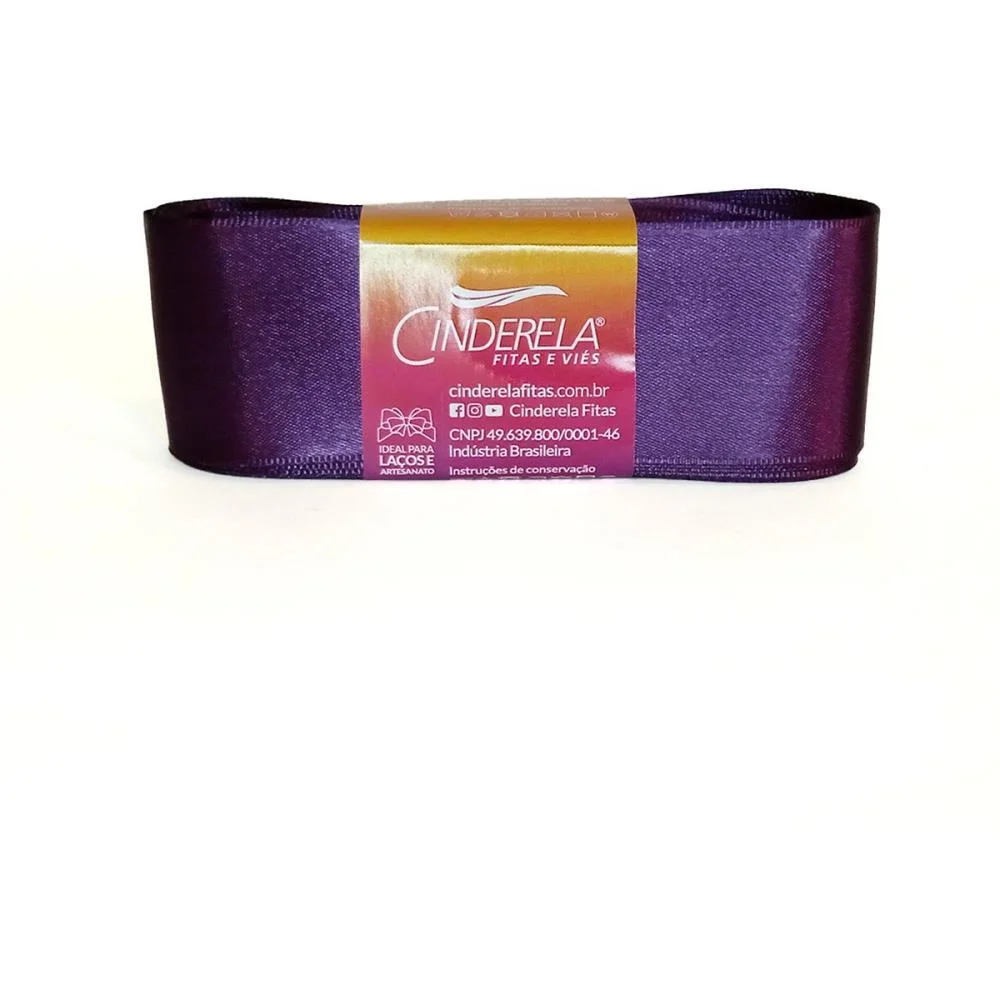 FITA DE CETIM 38MM 10M. ROXO CINDERELA (UNIDADE)