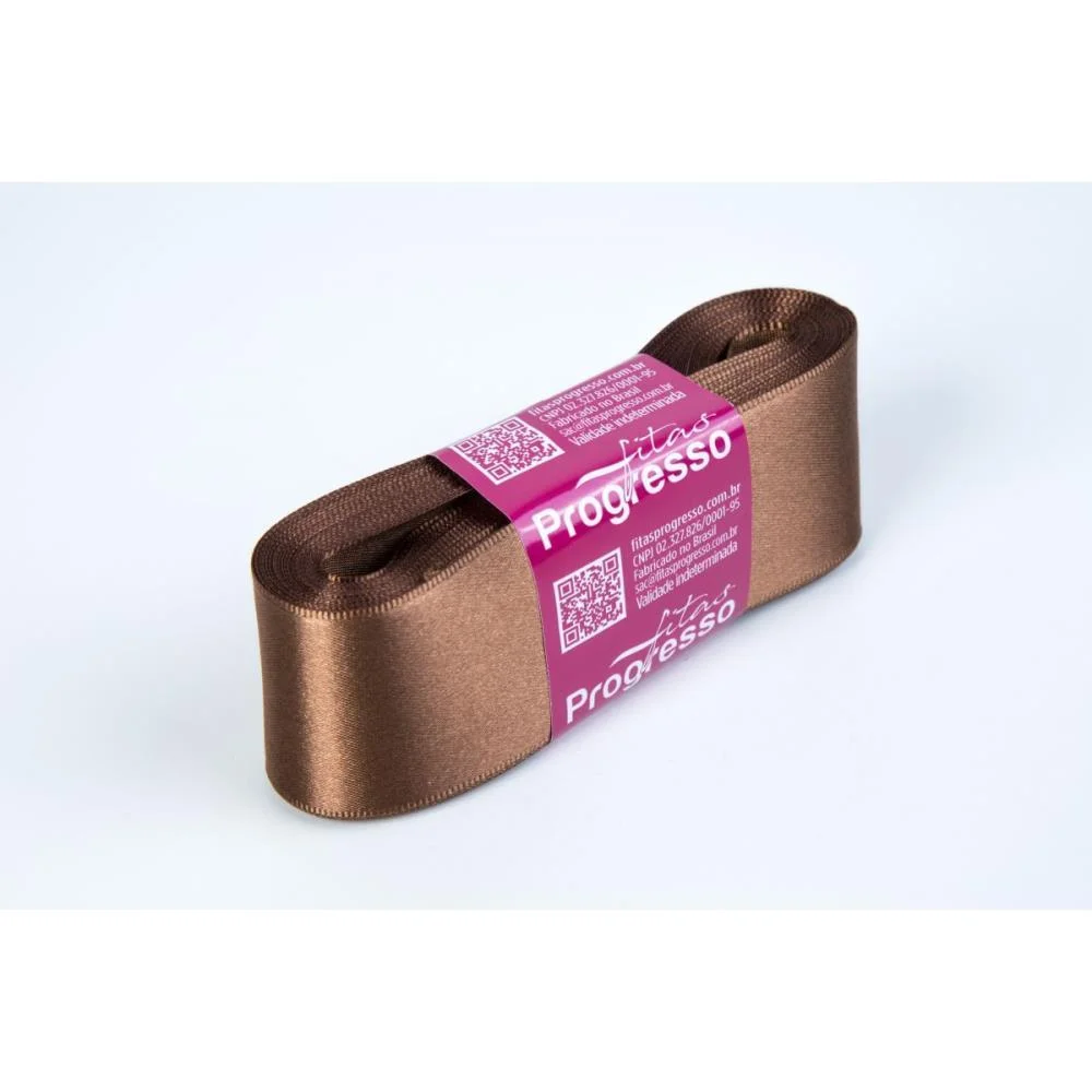 FITA DE CETIM 38MM 10M. MARROM 391 FITAS PROGRESSO (UNIDADE)