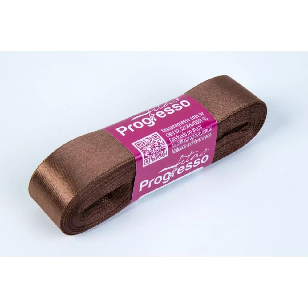 FITA DE CETIM 22MM 10M. MARROM 391 FITAS PROGRESSO (UNIDADE)