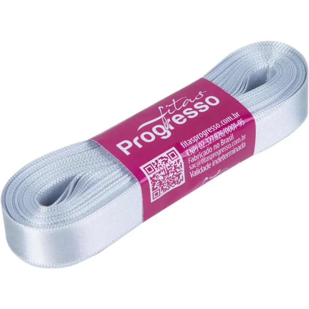 FITA DE CETIM 15MM 10M. PRATA 084 FITAS PROGRESSO (UNIDADE)
