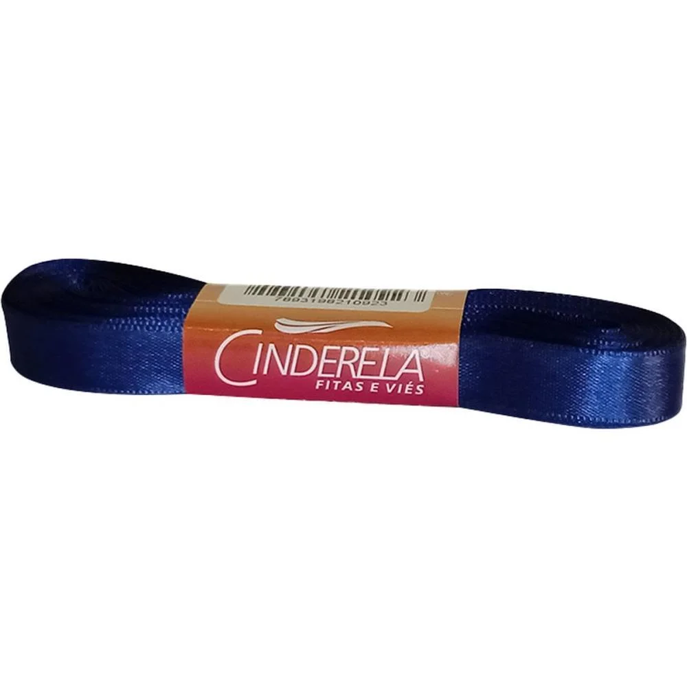 FITA DE CETIM 10MM 10M. AZUL MARINHO CINDERELA (UNIDADE)