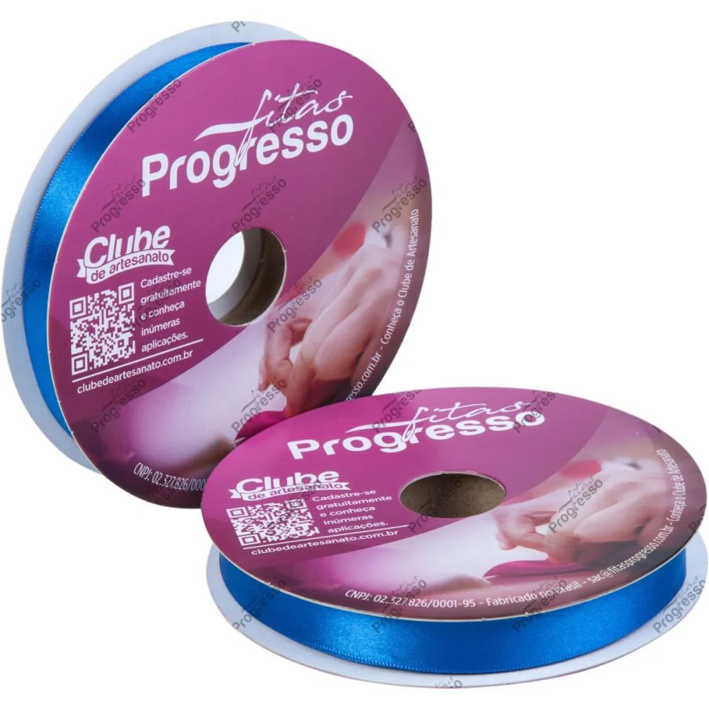 FITA DE CETIM 10MM 50M. AZUL ROYAL 214 FITAS PROGRESSO (ROLO)