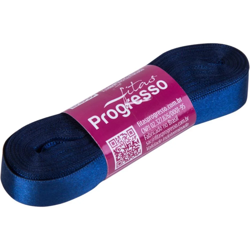 FITA DE CETIM 15MM 10M. AZUL MARINHO 215 FITAS PROGRESSO (UNIDADE)