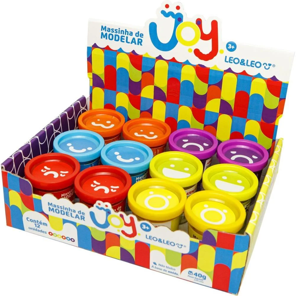 MASSA PARA MODELAR CRIATIVA COLOR JOY 6CORES 40G LEONORA (DP.C/12)