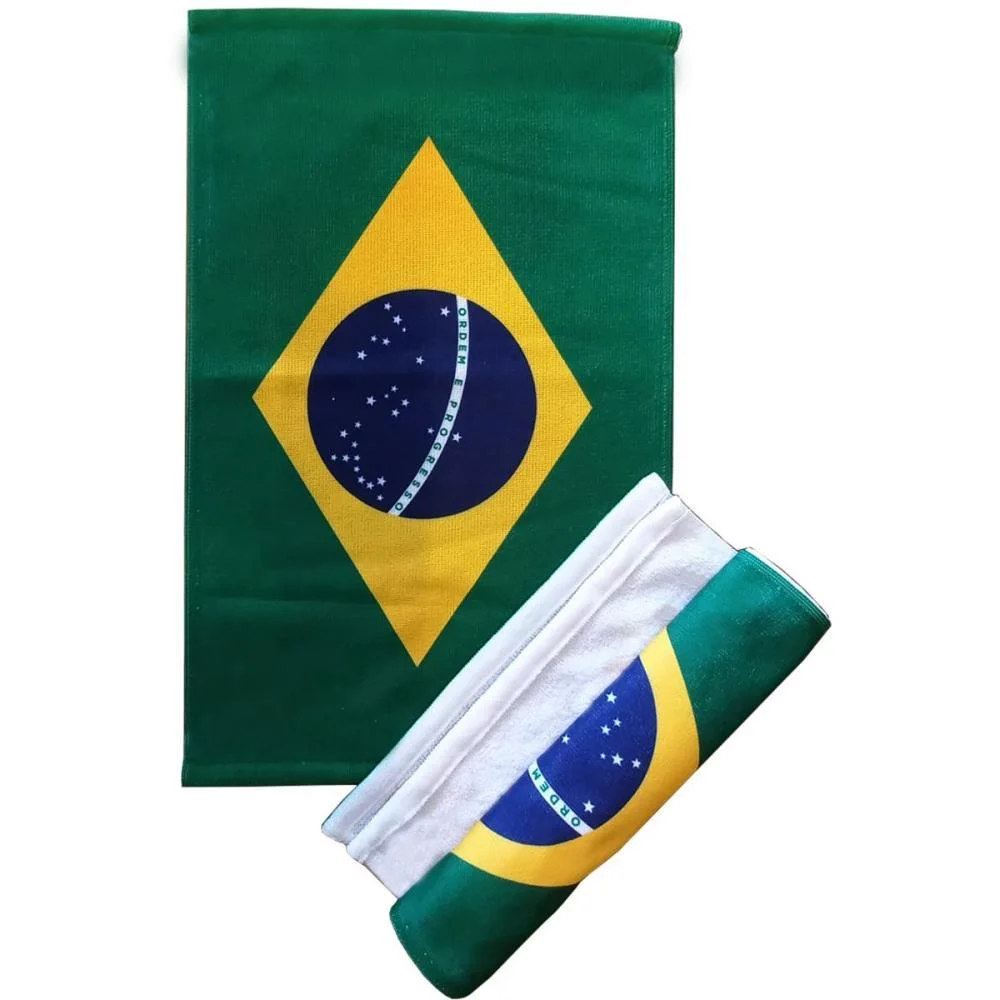 DECORACAO COPA DO MUNDO TOALHA BRASIL 48X29CM LEVEZA (PCT.C/12)