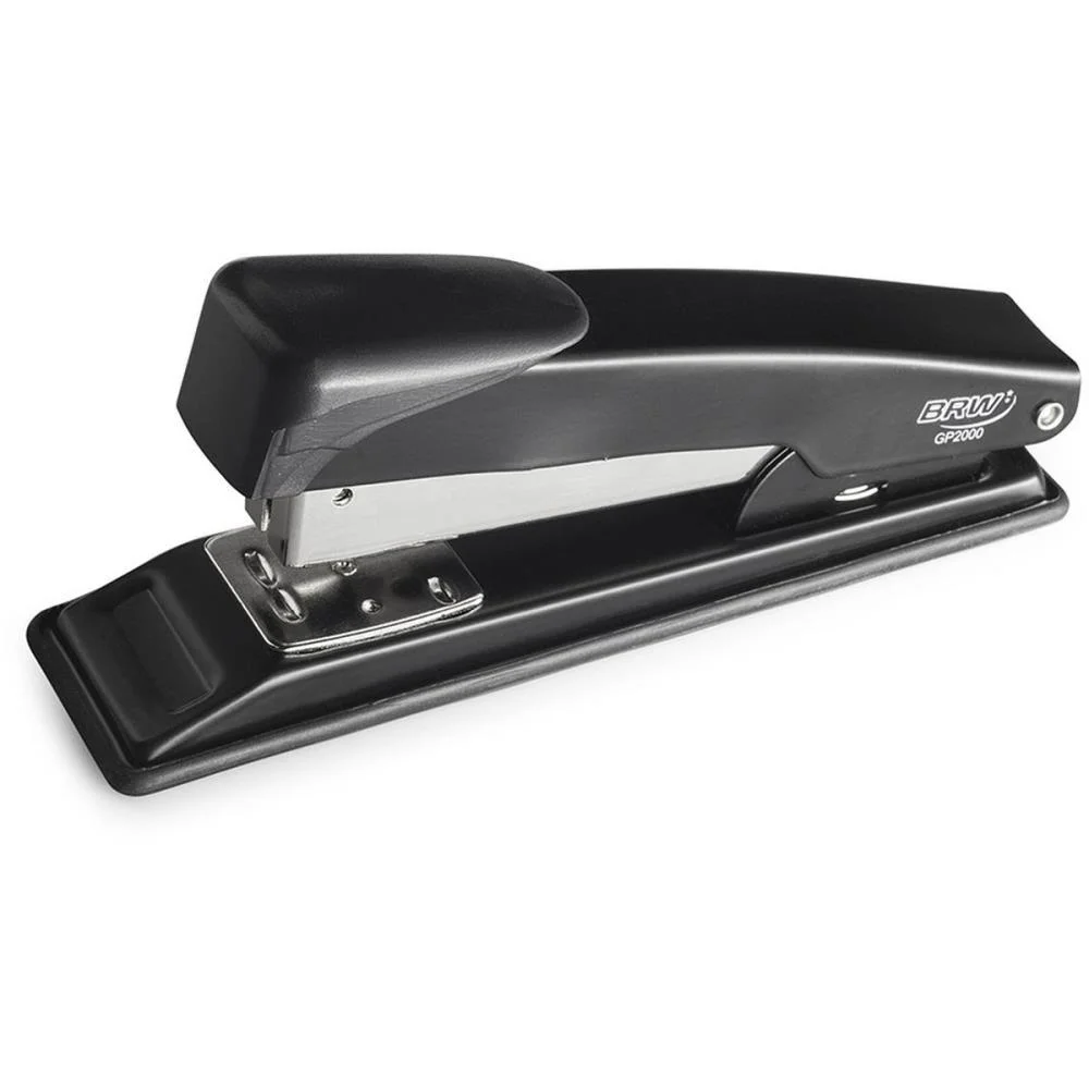 GRAMPEADOR METAL P/20FLS 26/6 14CM PRETO BRW (UNIDADE)