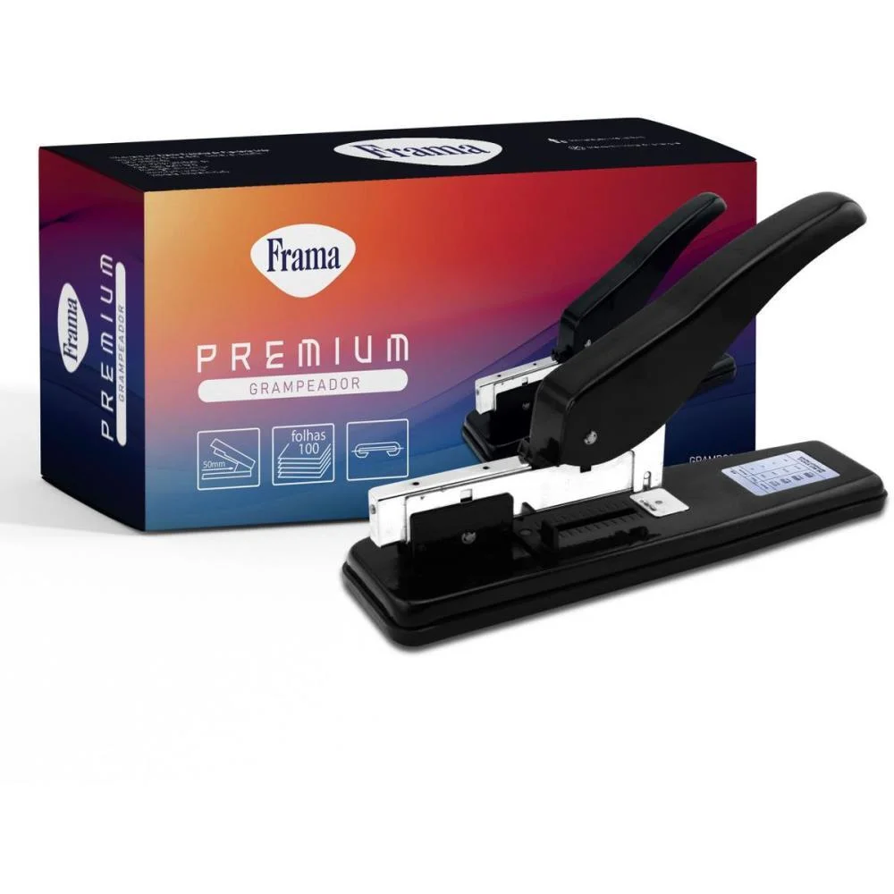 GRAMPEADOR METAL P/100FLS 23/13 PRETO 29,2CM FRAMA (UNIDADE)