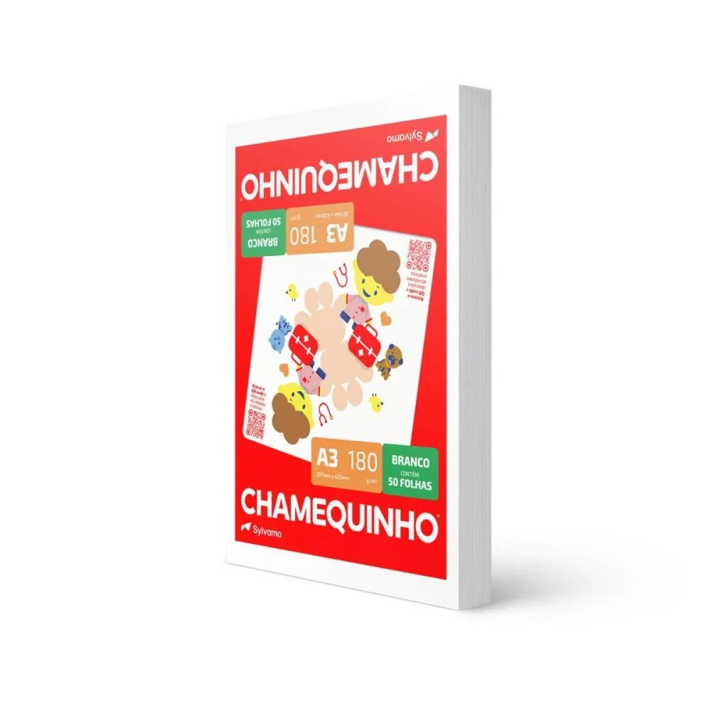 PAPEL SULFITE A3 CHAMEQUINHO 180GR CHAMEX (PCT.C/50)