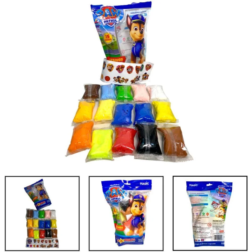 MASSA PARA MODELAR CRIATIVA P.CANINA CHASE 150G C/ADESIVOS MAGIC KIDS (UNIDADE)