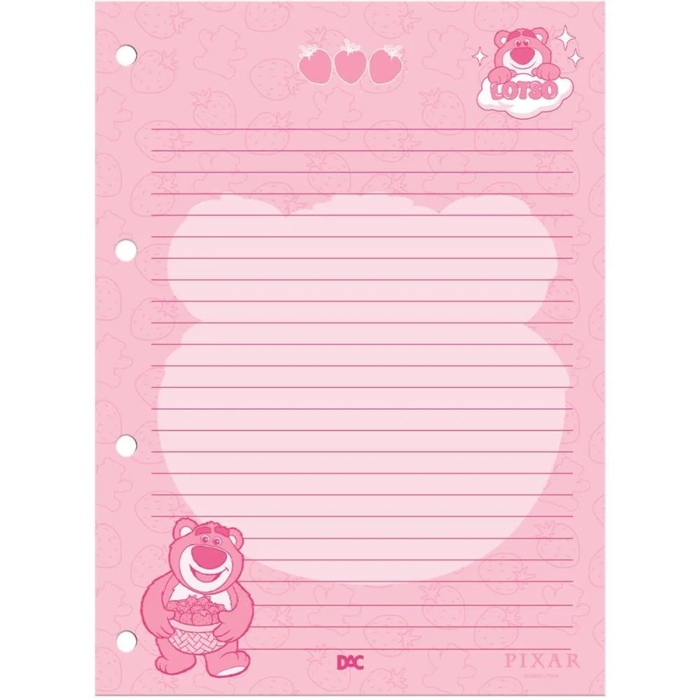 BLOCO PARA FICHARIO UNIVERSIT. LOTSO FOLHAS DECORADAS 96F DAC (UNIDADE)