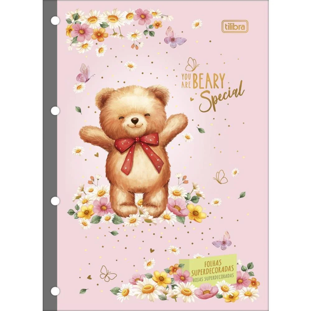 BLOCO PARA FICHARIO UNIVERSIT. LOVE BEARS 80FLS 63G 200X275MM TILIBRA (PCT.C/04)