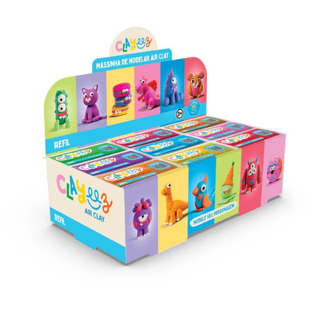 MASSA PARA MODELAR CRIATIVA CLAYEEZ REFIL 8G (S) DOCE BRINQUEDO (DP.C/36)