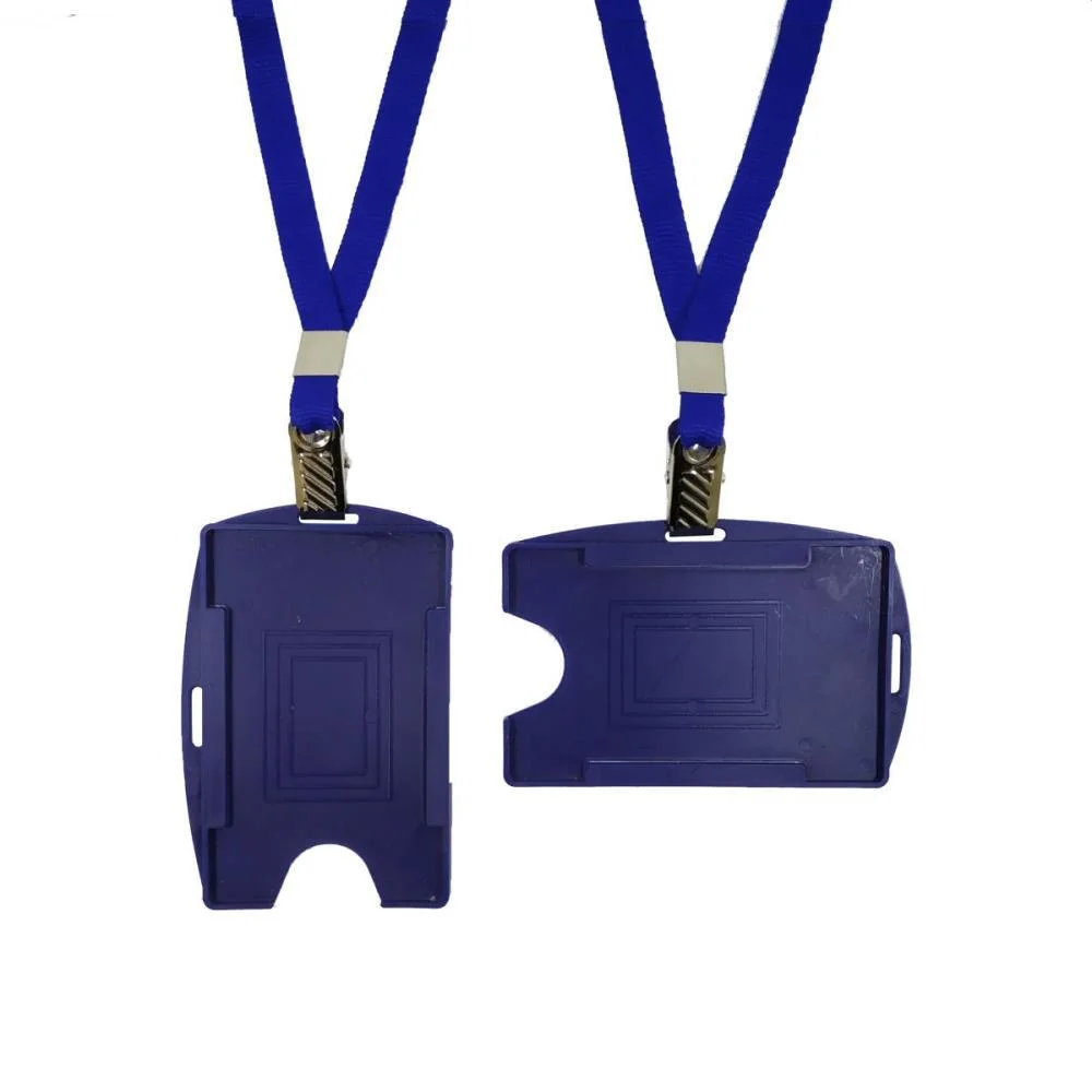 CORDAO PARA CRACHA TECIDO AZUL C/PRESILHA JACARE MARES (PCT.C/10)