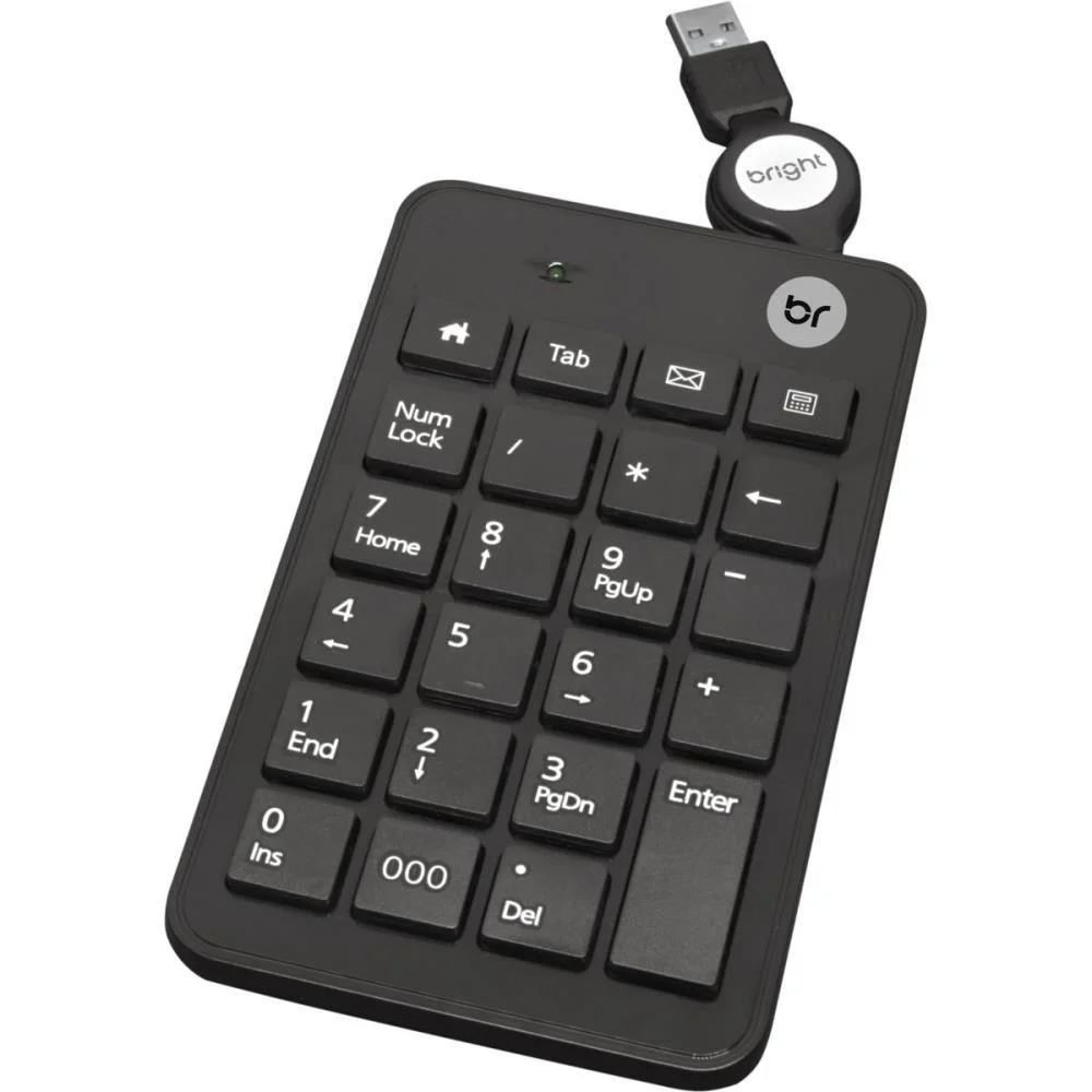 TECLADO USB NUMERICO MINI 23TC PT BRIGHT (UNIDADE)