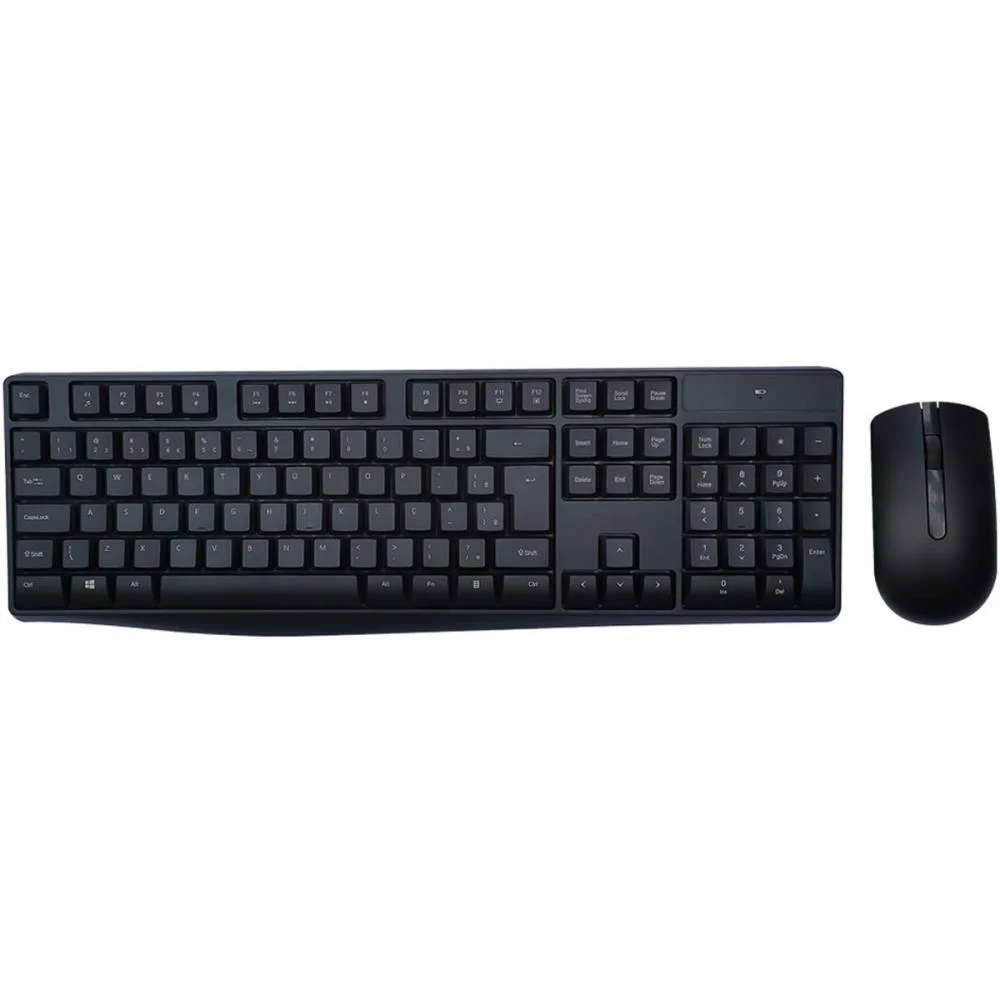 KIT PERIFERICOS TECLADO+MOUSE S/FIO SLIM PRETO MULTI (KIT)