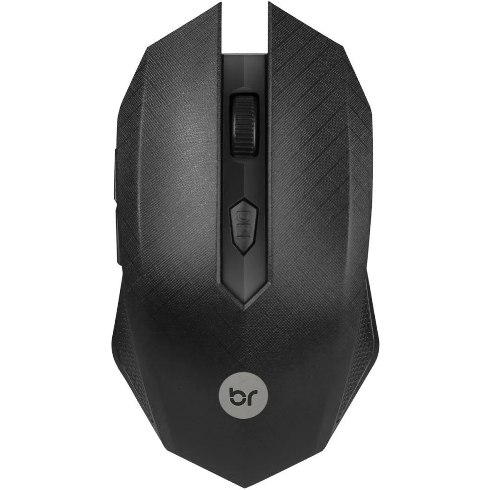 MOUSE OPTICO SEM FIO 1200DPI 2,4GHZ USB PRETO BRIGHT (UNIDADE)