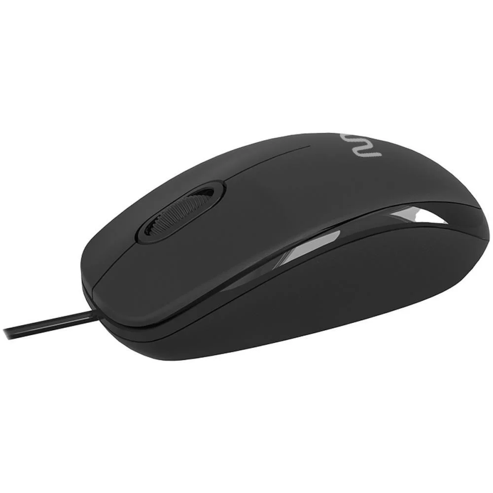 MOUSE OPTICO USB 1200DPI 3BOTOES SLIM PRETO MULTI (UNIDADE)