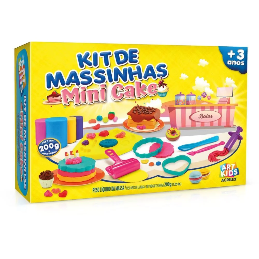 MASSA PARA MODELAR CRIATIVA ART KIDS MINI CAKE 200G ACRILEX (UNIDADE)