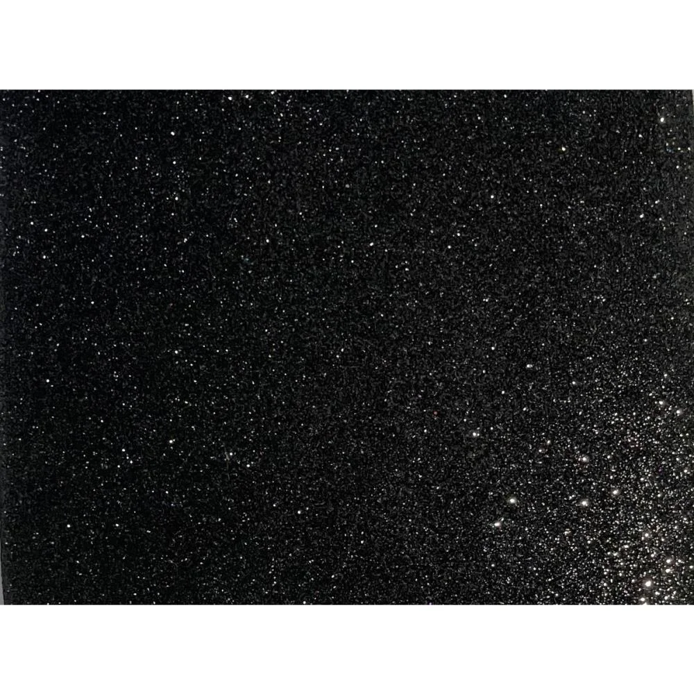 PLACA EM EVA 48X40CM GLITER PRETO 1,8MM DUBFLEX (PCT.C/10)