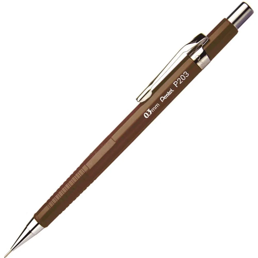 Lapiseira 0.3Mm Pentel Marrom Pentel (Cx.c/12)