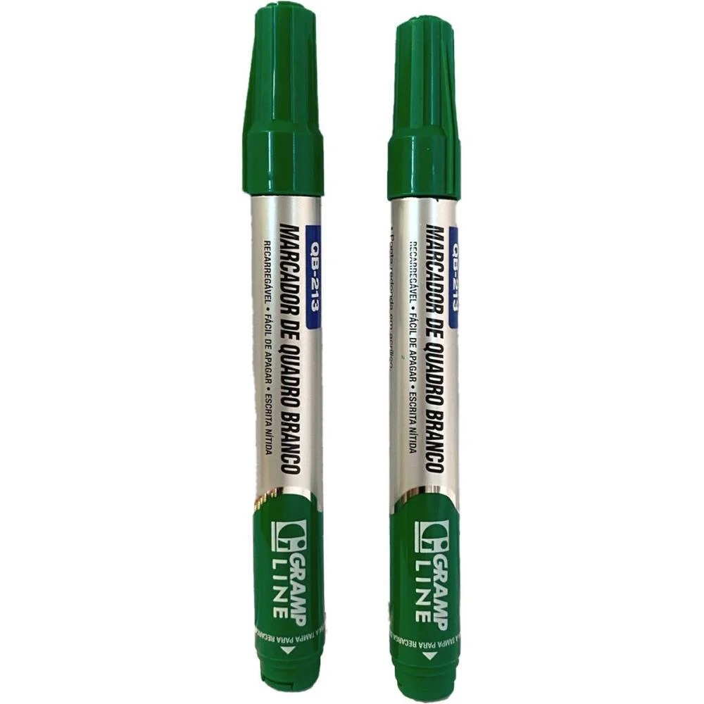 PINCEL QUADRO BRANCO QB213 RECARREGAVEL VERDE GRAMP LINE (CX.C/12)