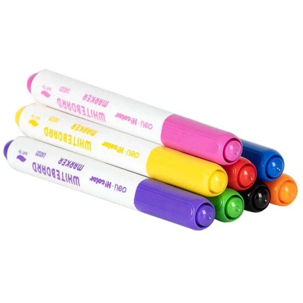 PINCEL QUADRO BRANCO PONTA REDONDA 0,4MM 8CORES DELI (CX.C/08)